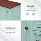 Vintage Console Table with 4 Drawers and Bottom Shelf