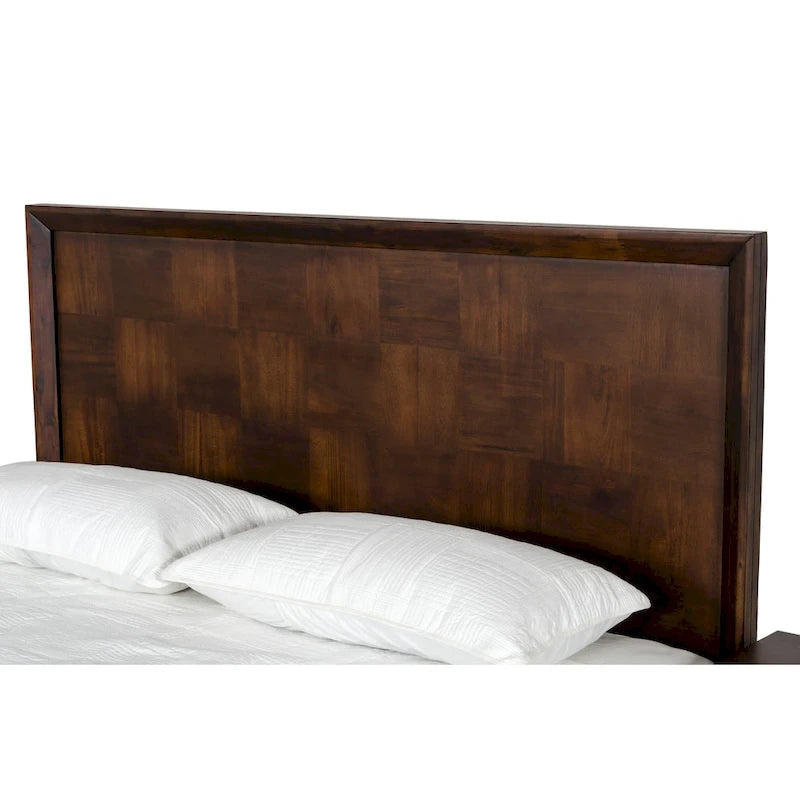 Modrest Shane Modern Acacia & Brass Bed