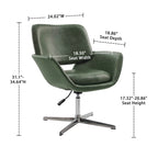 Art Leon Modern Swivel & Adjustable Home Office Accent Arm Chair