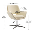 Art Leon Modern Swivel & Adjustable Home Office Accent Arm Chair