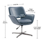 Art Leon Modern Swivel & Adjustable Home Office Accent Arm Chair