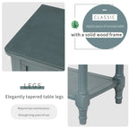 Narrow table, rustic entrance table, slim sofa table, three storage drawers and bottom shelf