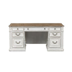 Magnolia Manor Antique White Weathered Bark Desk