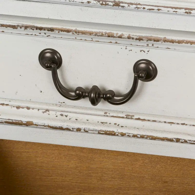 Magnolia Manor Antique White Weathered Bark Desk