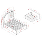 Furniture of America Chapla Art Deco Upholstered 4-drawer Platform Storage Bed