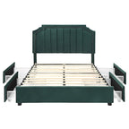 Furniture of America Chapla Art Deco Upholstered 4-drawer Platform Storage Bed