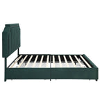 Furniture of America Chapla Art Deco Upholstered 4-drawer Platform Storage Bed