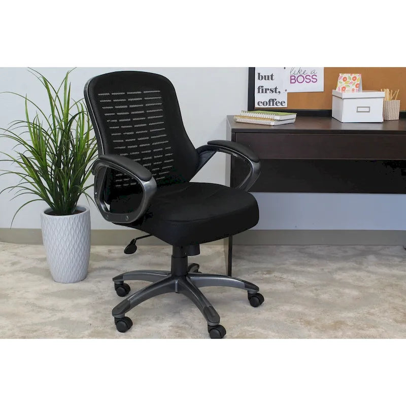 Boss Ribbed High Back Mesh Chair