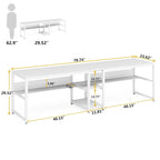 78.7  Two Person Desk, Double Desk with Bookshelf