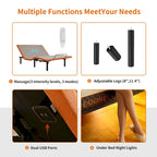 ESHINE Adjustable Bed Frame - 12 inch Hybrid Memory Foam Mattress 3000 Series