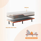 ESHINE Adjustable Bed Frame - 12 inch Hybrid Memory Foam Mattress 3000 Series