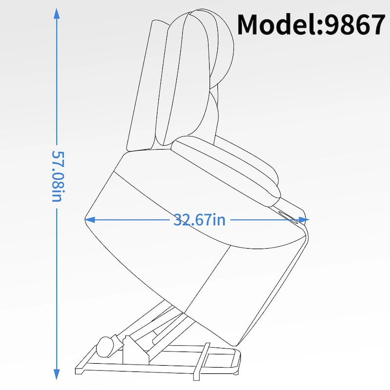 Okin motor Up to 350 LBS Chenille Power Lift Recliner Chair, Heavy Duty Motion Mechanism with 8-Point Vibration Massage and Lumb