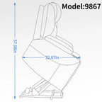 Okin motor Up to 350 LBS Chenille Power Lift Recliner Chair, Heavy Duty Motion Mechanism with 8-Point Vibration Massage and Lumb