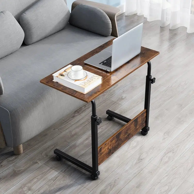 Height adjustable Chipboard & Steel Side Table with Baffle