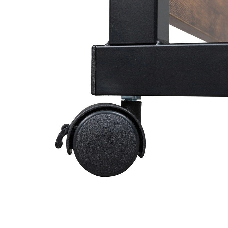 Height adjustable Chipboard & Steel Side Table with Baffle