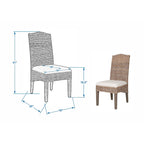 Natural Rattan Cushioned Dining Chairs By - Set Of 2 by East at Main