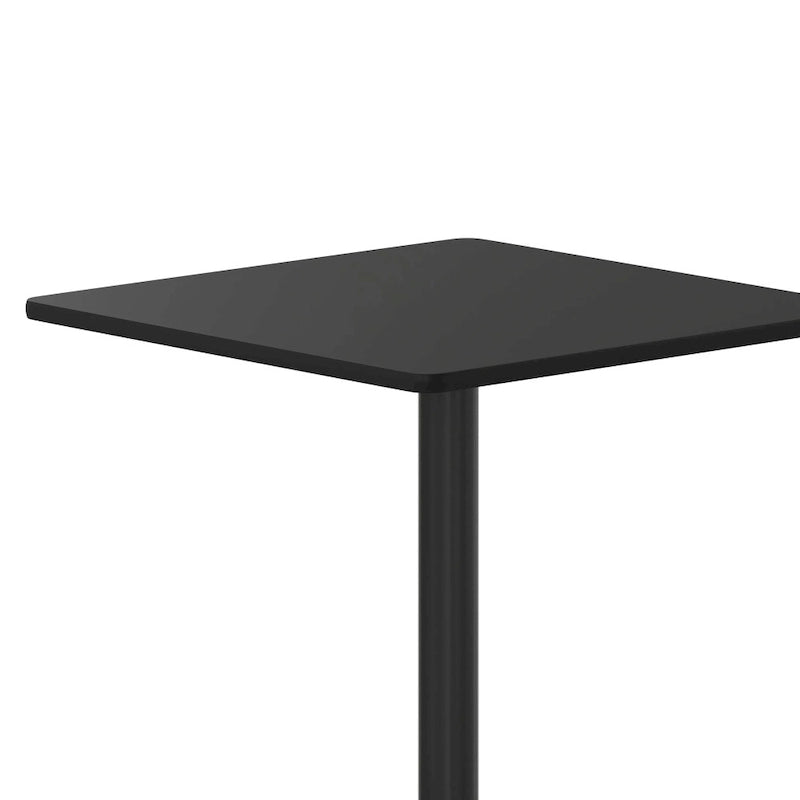 30  Square Laminate Table Top with 18  Round Table Height Base - 30 W x 30 D x 31.125 H - 30 W x 30 D x 31.125 H