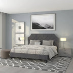Arched Tufted Upholstered Platform Bed
