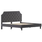 Arched Tufted Upholstered Platform Bed