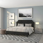 Arched Tufted Upholstered Platform Bed