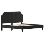 Arched Tufted Upholstered Platform Bed