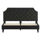 Arched Tufted Upholstered Platform Bed