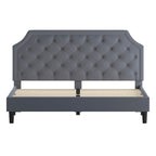 Arched Tufted Upholstered Platform Bed