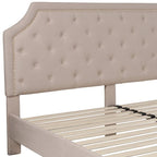 Arched Tufted Upholstered Platform Bed