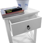 Copper Grove Vore Wood X-base 1-drawer Storage Nightstand