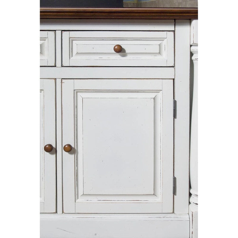 Monarch Antiqued White Kitchen Island by Home Styles