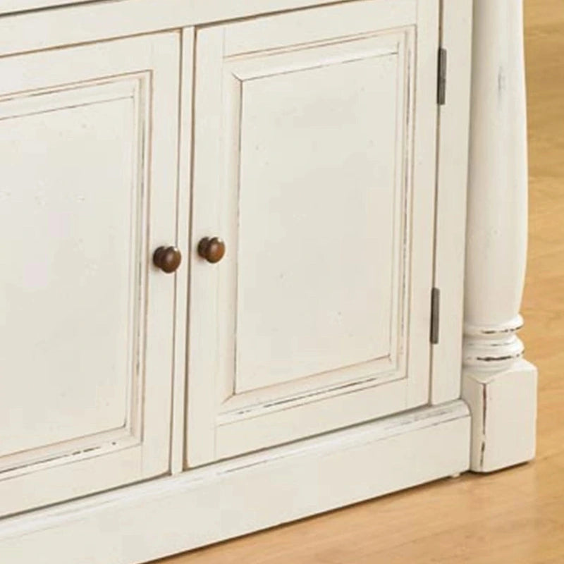 Monarch Antiqued White Kitchen Island by Home Styles