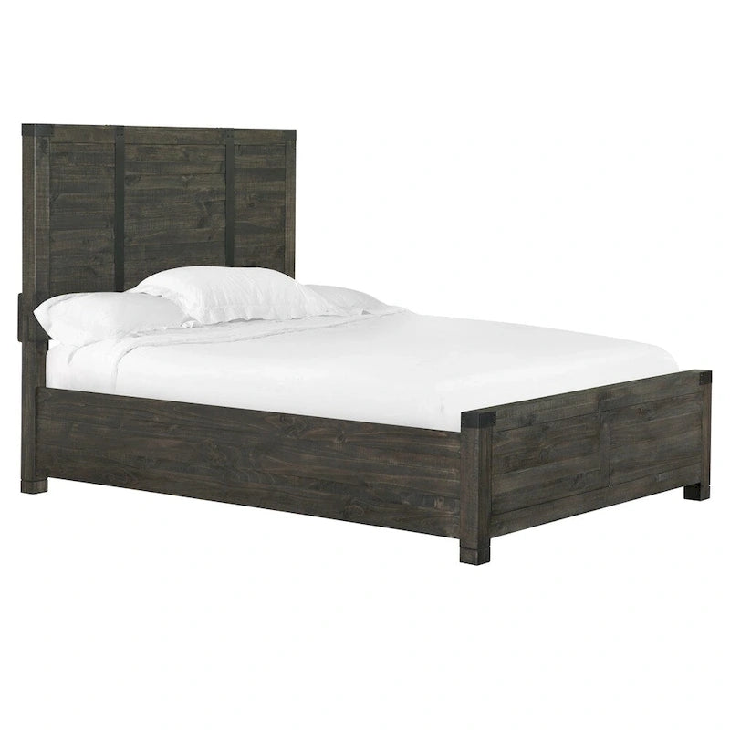 Abington Panel Bed in Weathered Charcoal