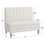 Lifestorey Kerrington Channel Back Upholstered Bench