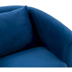 SAFAVIEH Couture Denecia Swivel Barrel Chair - 32.5  W x 32.1  L x 30.1  H - 33Wx32Dx30H