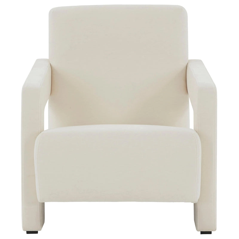 SAFAVIEH Couture Joffrette Modern Velvet Accent Chair - 27 In. W x 35 In. D x 30 In. H - 27Wx35Dx30H