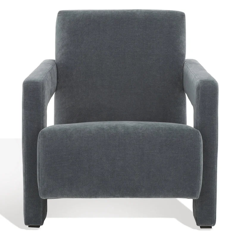 SAFAVIEH Couture Joffrette Modern Velvet Accent Chair - 27 In. W x 35 In. D x 30 In. H - 27Wx35Dx30H