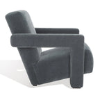 SAFAVIEH Couture Joffrette Modern Velvet Accent Chair - 27 In. W x 35 In. D x 30 In. H - 27Wx35Dx30H