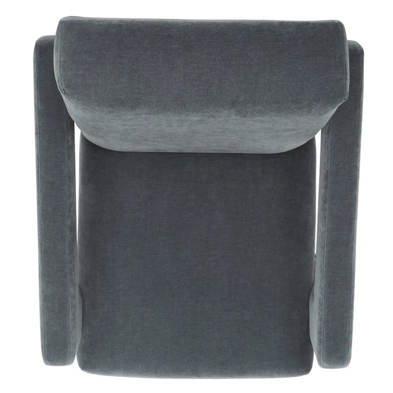 SAFAVIEH Couture Joffrette Modern Velvet Accent Chair - 27 In. W x 35 In. D x 30 In. H - 27Wx35Dx30H