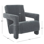 SAFAVIEH Couture Joffrette Modern Velvet Accent Chair - 27 In. W x 35 In. D x 30 In. H - 27Wx35Dx30H