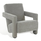 SAFAVIEH Couture Joffrette Modern Velvet Accent Chair - 27 In. W x 35 In. D x 30 In. H - 27Wx35Dx30H