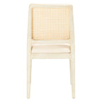 SAFAVIEH Sylva Rattan Cushion Dining Chair (Set of 2) - 19  W x 17.5  L x 32  H - 19Wx18Dx32H