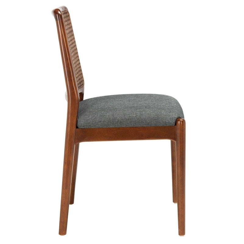 SAFAVIEH Sylva Rattan Cushion Dining Chair (Set of 2) - 19  W x 17.5  L x 32  H - 19Wx18Dx32H