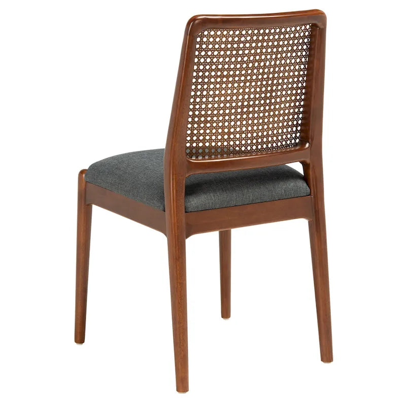 SAFAVIEH Sylva Rattan Cushion Dining Chair (Set of 2) - 19  W x 17.5  L x 32  H - 19Wx18Dx32H
