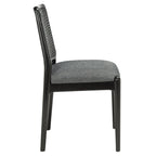 SAFAVIEH Sylva Rattan Cushion Dining Chair (Set of 2) - 19  W x 17.5  L x 32  H - 19Wx18Dx32H