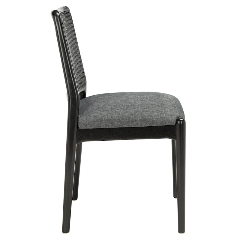 SAFAVIEH Sylva Rattan Cushion Dining Chair (Set of 2) - 19  W x 17.5  L x 32  H - 19Wx18Dx32H