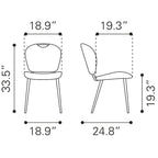 Terrence Dining Chair (Set of 2) - Product 1 (in) : 18.9  W x 24.8  D x 33.5  H