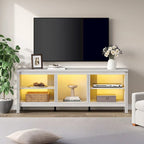 Classical 70 Inch TV Stand, TV Console Table for 75 Inch TV with LED