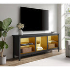 Classical 70 Inch TV Stand, TV Console Table for 75 Inch TV with LED