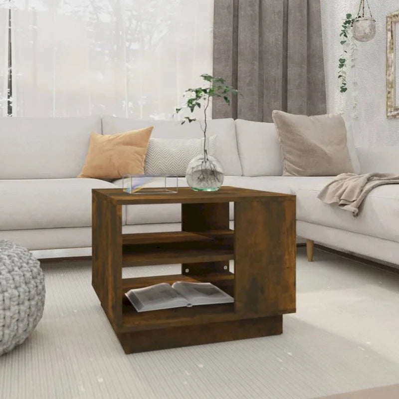 vidaXL Coffee Table Accent End Side Sofa Table for Living Room Engineered Wood - 21.7  x 21.7  x 16.9