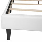 White PU Platform Bed, Queen Size